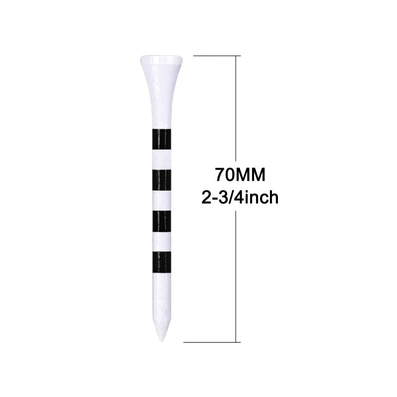 Zivisk Wooden Golf Tees 2-3/4 inch 100 Count, 2.75" Long Golf Wood Bamboo Tees(White,70mm) - Image 2